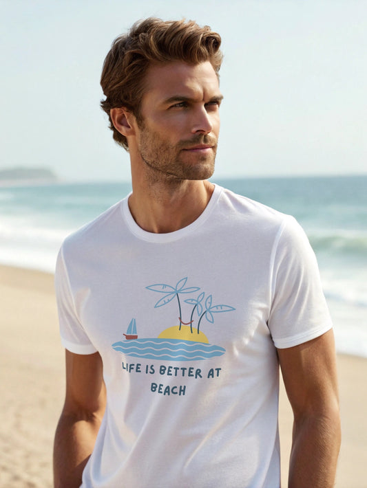 "Life is better at beach" Unisex T-Shirt